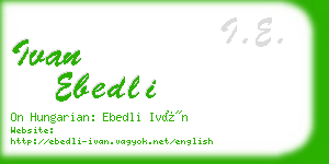 ivan ebedli business card